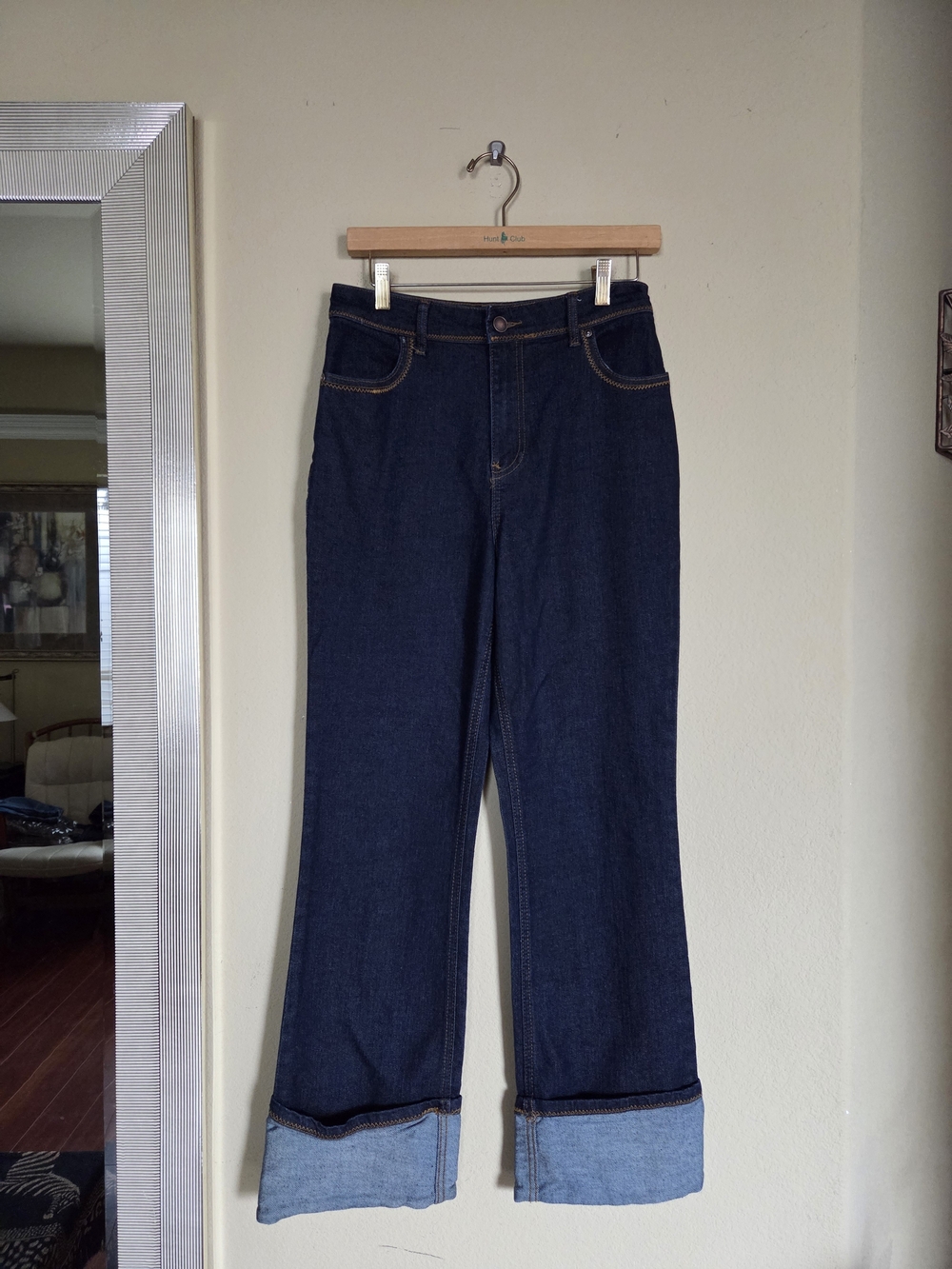 Dark Indigo Wide-Leg Women’s Jeans - Classic Cuff